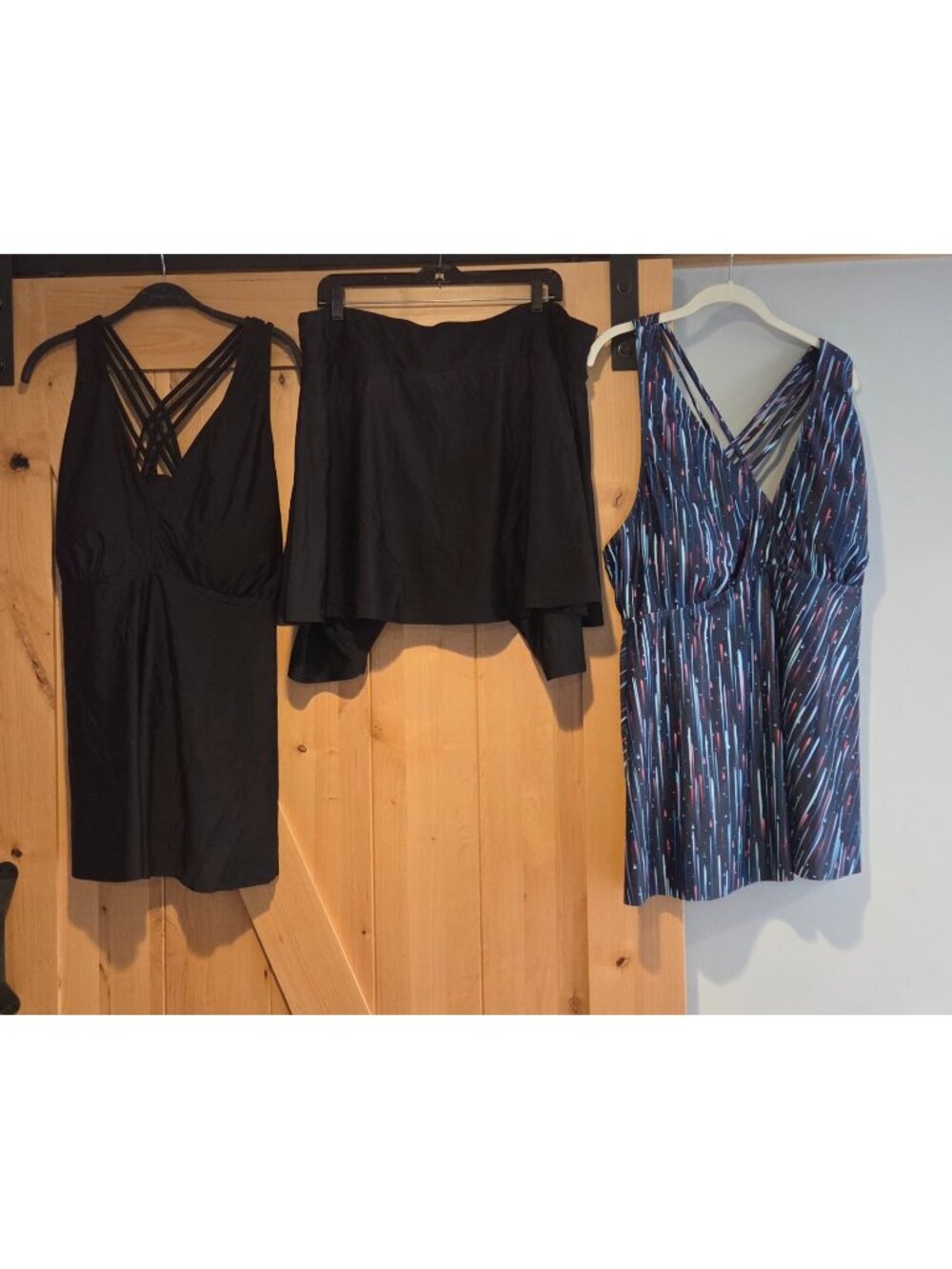 Lot of 3 Womens Size 3X 24W Strappy Tankini & Modli Swim Skort Aqua Eve Yonique